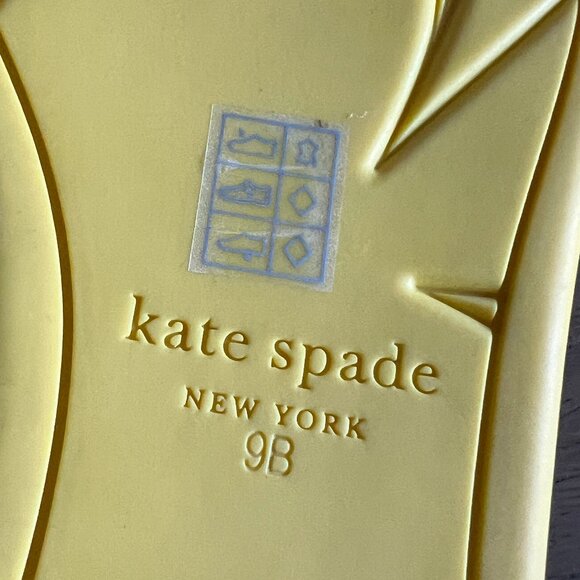 KATE SPADE Santana Flower Slide Sandal in Dandelion Yellow Size 9 NEW - Picture 8 of 9